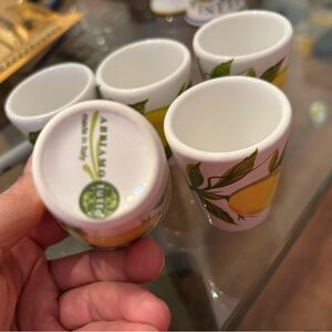 Italian Lemon Design Ceramic Shot Glasses